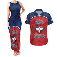 Personalized Dominican Republic Couples Matching Tank Maxi Dress and Hawaiian Shirt Dimelo Ke Lo Ke - Wonder Print Shop