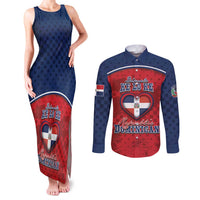 Personalized Dominican Republic Couples Matching Tank Maxi Dress and Long Sleeve Button Shirt Dimelo Ke Lo Ke - Wonder Print Shop