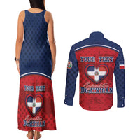 Personalized Dominican Republic Couples Matching Tank Maxi Dress and Long Sleeve Button Shirt Dimelo Ke Lo Ke - Wonder Print Shop