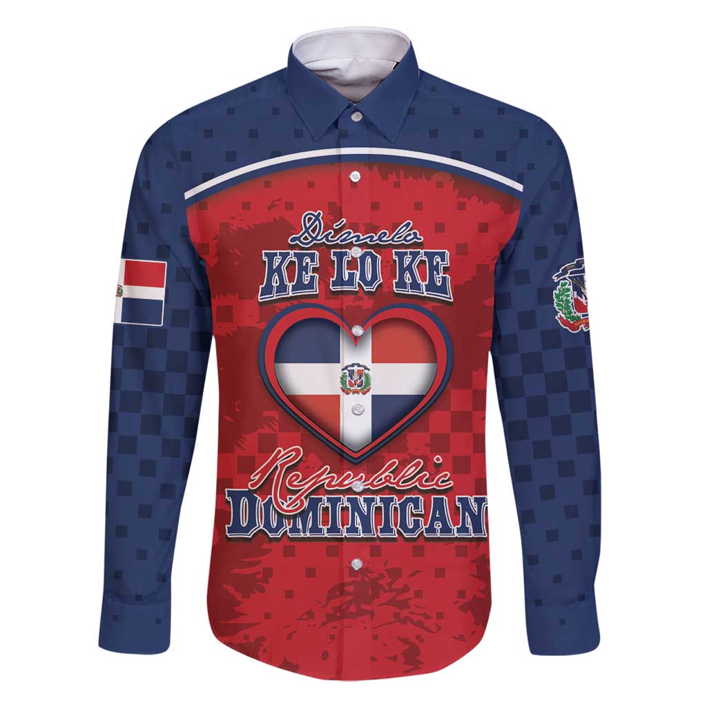 Personalized Dominican Republic Family Matching Long Sleeve Bodycon Dress and Hawaiian Shirt Dimelo Ke Lo Ke - Wonder Print Shop