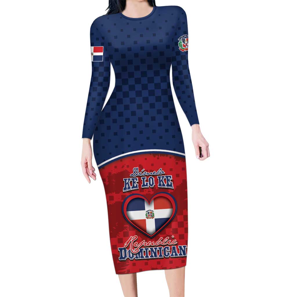 Personalized Dominican Republic Family Matching Long Sleeve Bodycon Dress and Hawaiian Shirt Dimelo Ke Lo Ke - Wonder Print Shop