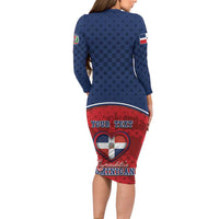 Personalized Dominican Republic Family Matching Long Sleeve Bodycon Dress and Hawaiian Shirt Dimelo Ke Lo Ke - Wonder Print Shop