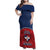 Personalized Dominican Republic Family Matching Off Shoulder Maxi Dress and Hawaiian Shirt Dimelo Ke Lo Ke - Wonder Print Shop