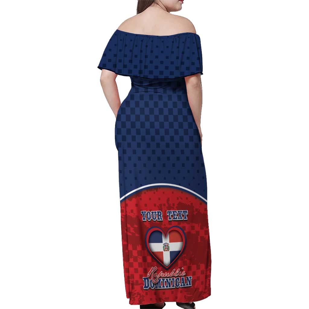 Personalized Dominican Republic Family Matching Off Shoulder Maxi Dress and Hawaiian Shirt Dimelo Ke Lo Ke - Wonder Print Shop