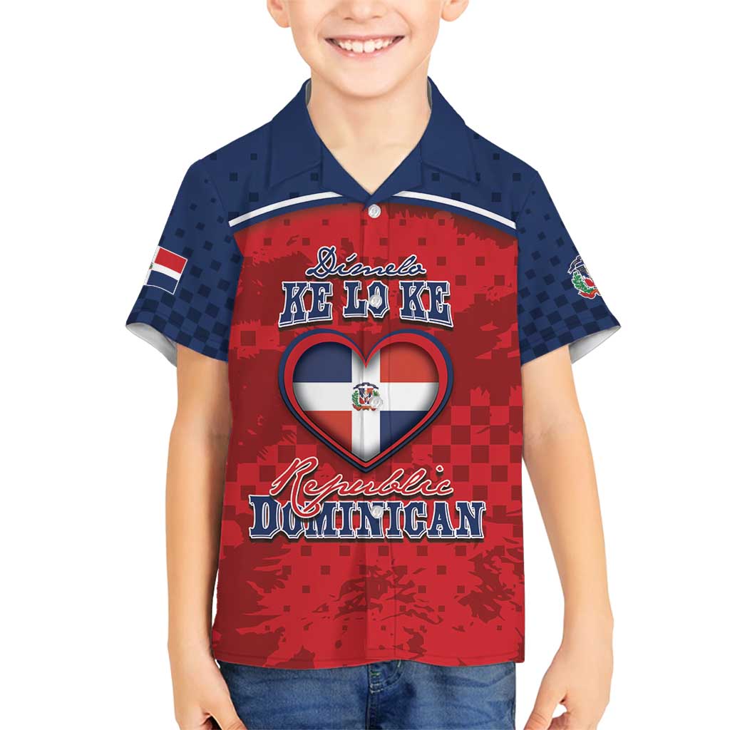 Personalized Dominican Republic Family Matching Off Shoulder Maxi Dress and Hawaiian Shirt Dimelo Ke Lo Ke - Wonder Print Shop