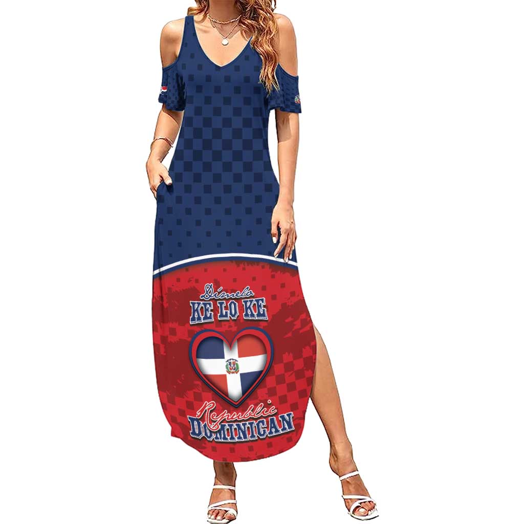 Personalized Dominican Republic Family Matching Summer Maxi Dress and Hawaiian Shirt Dimelo Ke Lo Ke - Wonder Print Shop