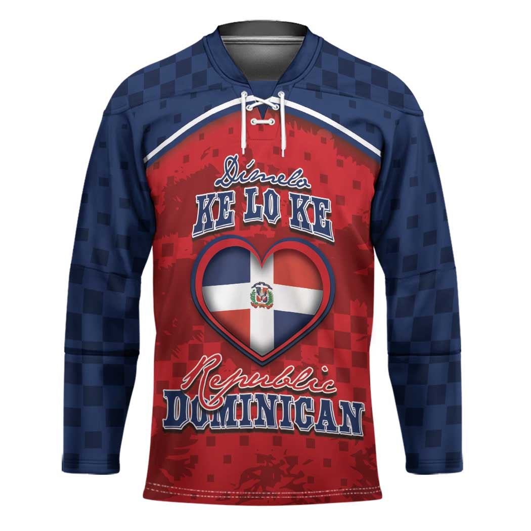 Personalized Dominican Republic Hockey Jersey Dimelo Ke Lo Ke - Wonder Print Shop