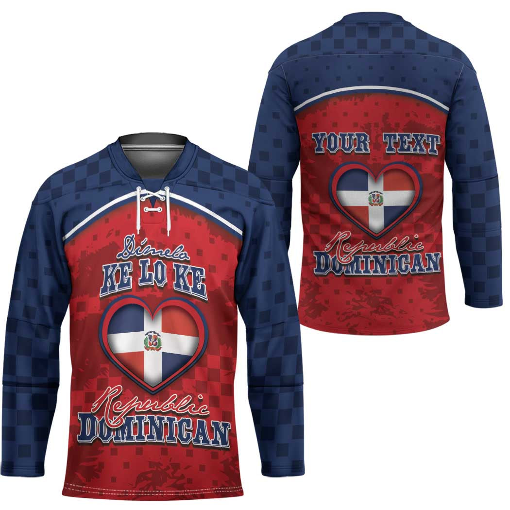 Personalized Dominican Republic Hockey Jersey Dimelo Ke Lo Ke - Wonder Print Shop