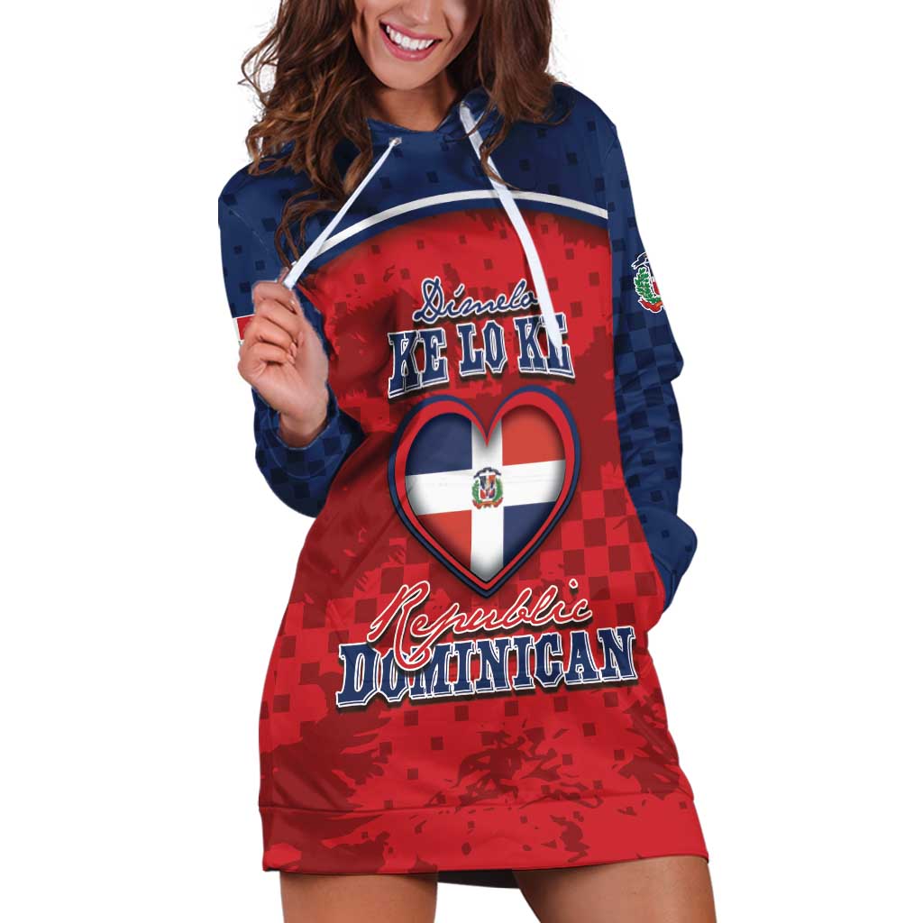 Personalized Dominican Republic Hoodie Dress Dimelo Ke Lo Ke - Wonder Print Shop