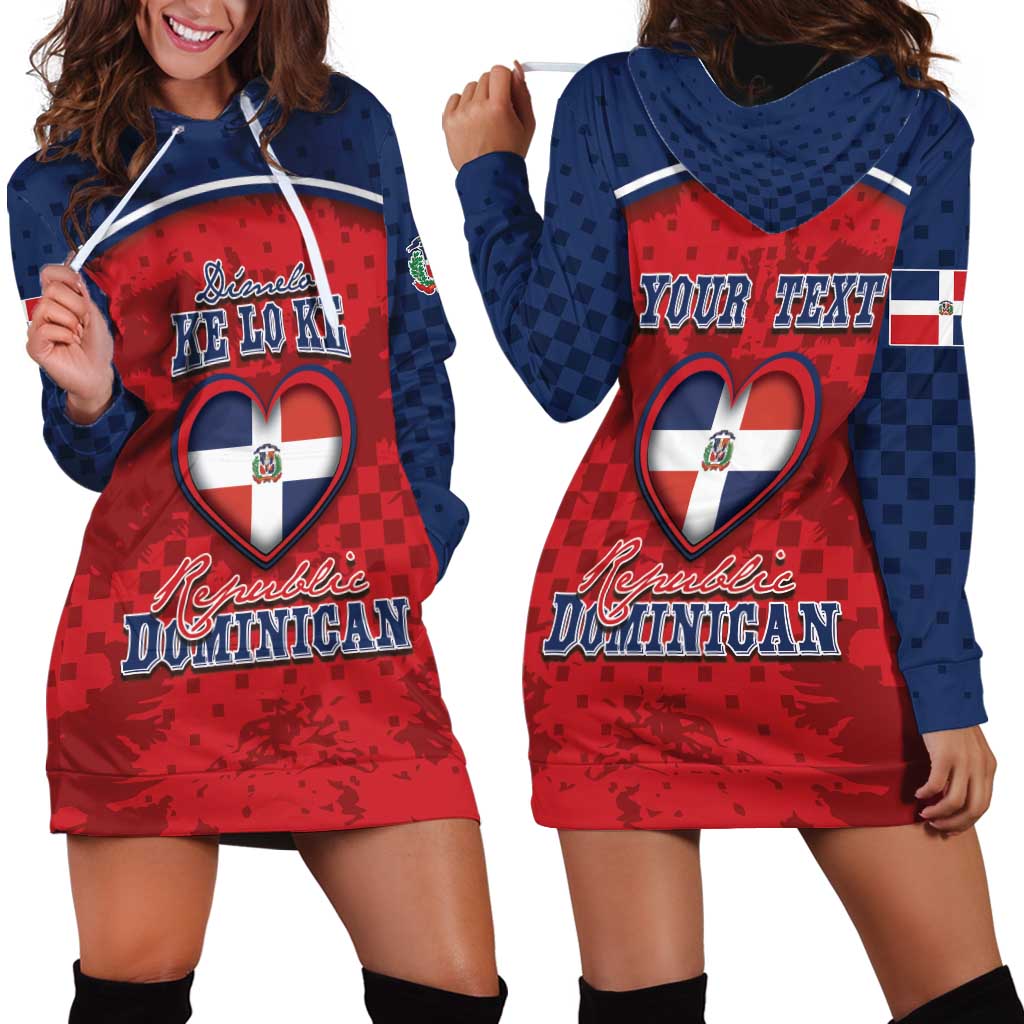 Personalized Dominican Republic Hoodie Dress Dimelo Ke Lo Ke - Wonder Print Shop