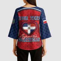 Personalized Dominican Republic Kimono Sleeve Blouse Dimelo Ke Lo Ke - Wonder Print Shop