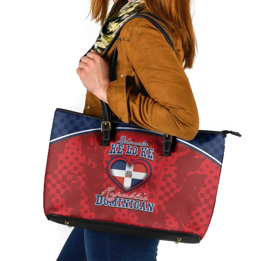 Dominican Republic Leather Tote Bag Dimelo Ke Lo Ke - Wonder Print Shop