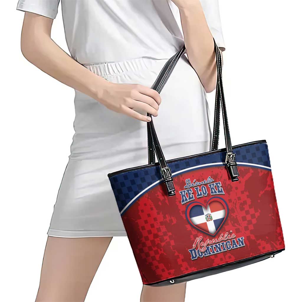 Dominican Republic Leather Tote Bag Dimelo Ke Lo Ke - Wonder Print Shop