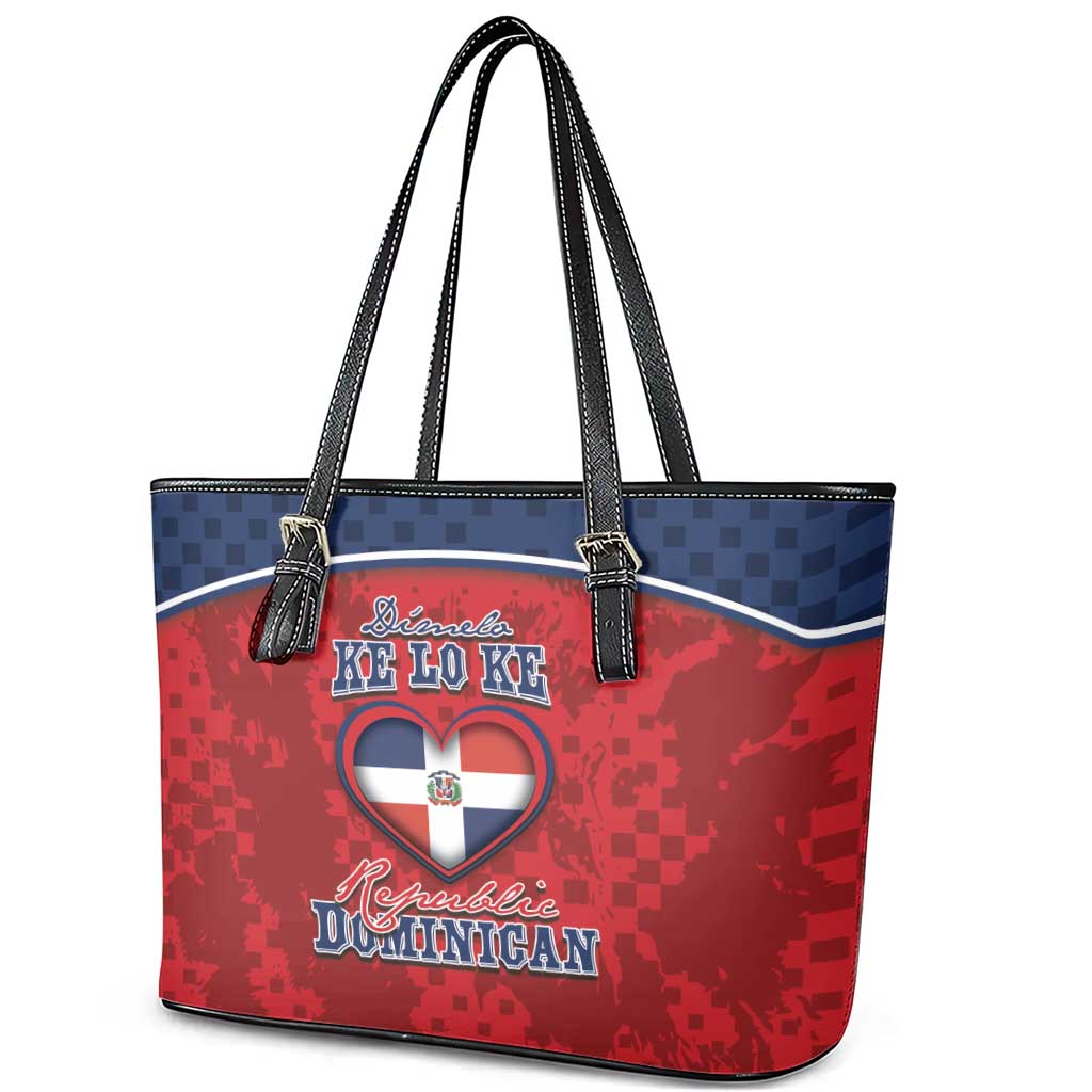 Dominican Republic Leather Tote Bag Dimelo Ke Lo Ke - Wonder Print Shop