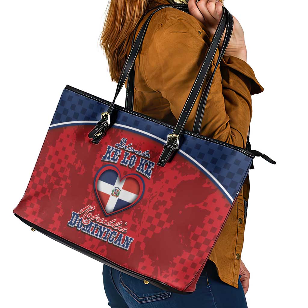 Dominican Republic Leather Tote Bag Dimelo Ke Lo Ke - Wonder Print Shop