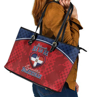 Dominican Republic Leather Tote Bag Dimelo Ke Lo Ke - Wonder Print Shop