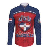 Personalized Dominican Republic Long Sleeve Button Shirt Dimelo Ke Lo Ke - Wonder Print Shop