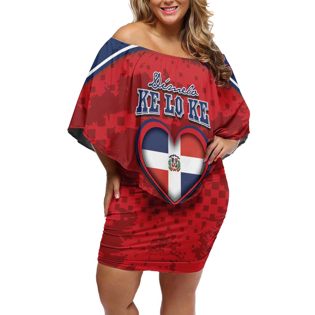 Personalized Dominican Republic Off Shoulder Short Dress Dimelo Ke Lo Ke - Wonder Print Shop