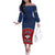 Personalized Dominican Republic Off The Shoulder Long Sleeve Dress Dimelo Ke Lo Ke - Wonder Print Shop
