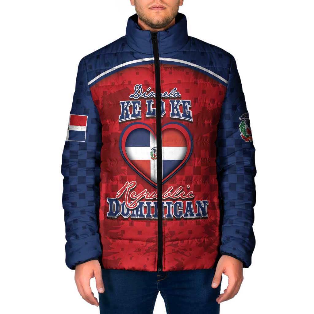 Personalized Dominican Republic Padded Jacket Dimelo Ke Lo Ke - Wonder Print Shop