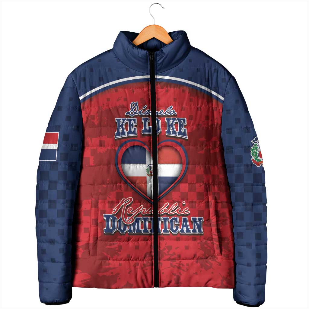 Personalized Dominican Republic Padded Jacket Dimelo Ke Lo Ke - Wonder Print Shop