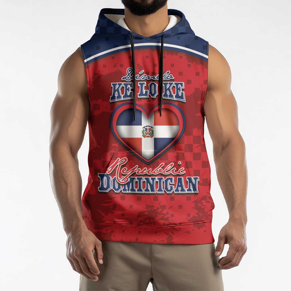 Personalized Dominican Republic Sleeveless Hoodie Dimelo Ke Lo Ke - Wonder Print Shop
