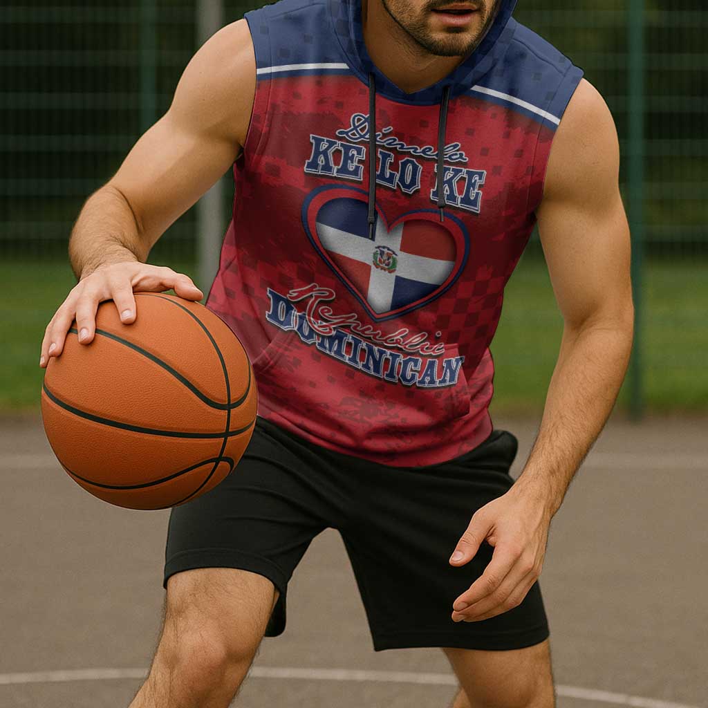 Personalized Dominican Republic Sleeveless Hoodie Dimelo Ke Lo Ke - Wonder Print Shop