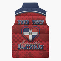 Personalized Dominican Republic Sleeveless Puffer Jacket Dimelo Ke Lo Ke - Wonder Print Shop