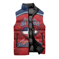 Personalized Dominican Republic Sleeveless Puffer Jacket Dimelo Ke Lo Ke - Wonder Print Shop