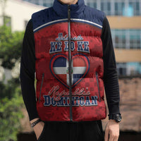 Personalized Dominican Republic Sleeveless Puffer Jacket Dimelo Ke Lo Ke - Wonder Print Shop