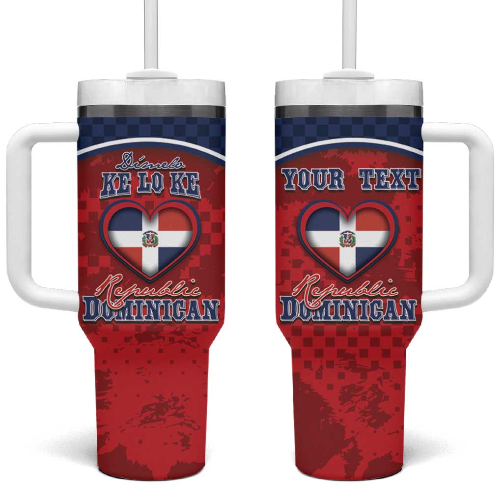 Personalized Dominican Republic Tumbler With Handle Dimelo Ke Lo Ke - Wonder Print Shop