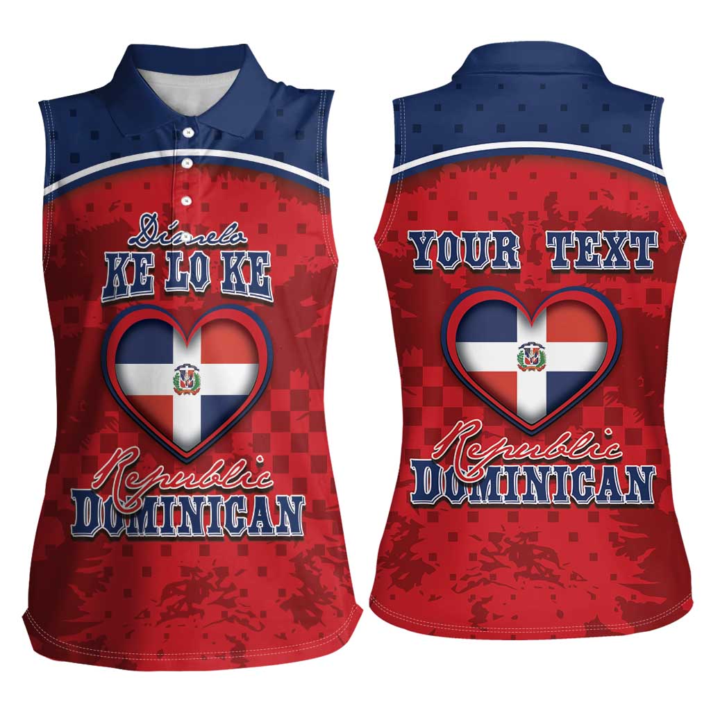 Personalized Dominican Republic Women Sleeveless Polo Shirt Dimelo Ke Lo Ke - Wonder Print Shop