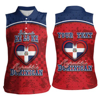 Personalized Dominican Republic Women Sleeveless Polo Shirt Dimelo Ke Lo Ke - Wonder Print Shop