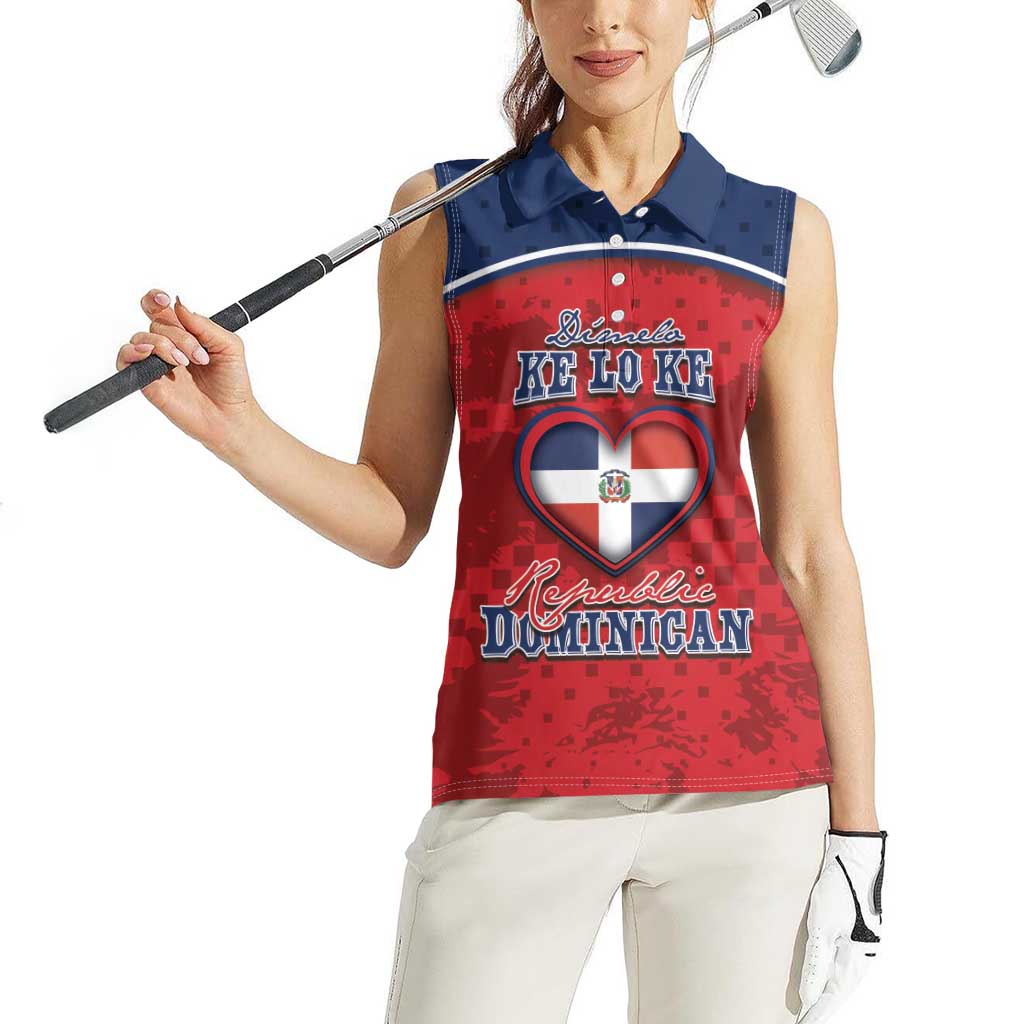 Personalized Dominican Republic Women Sleeveless Polo Shirt Dimelo Ke Lo Ke - Wonder Print Shop