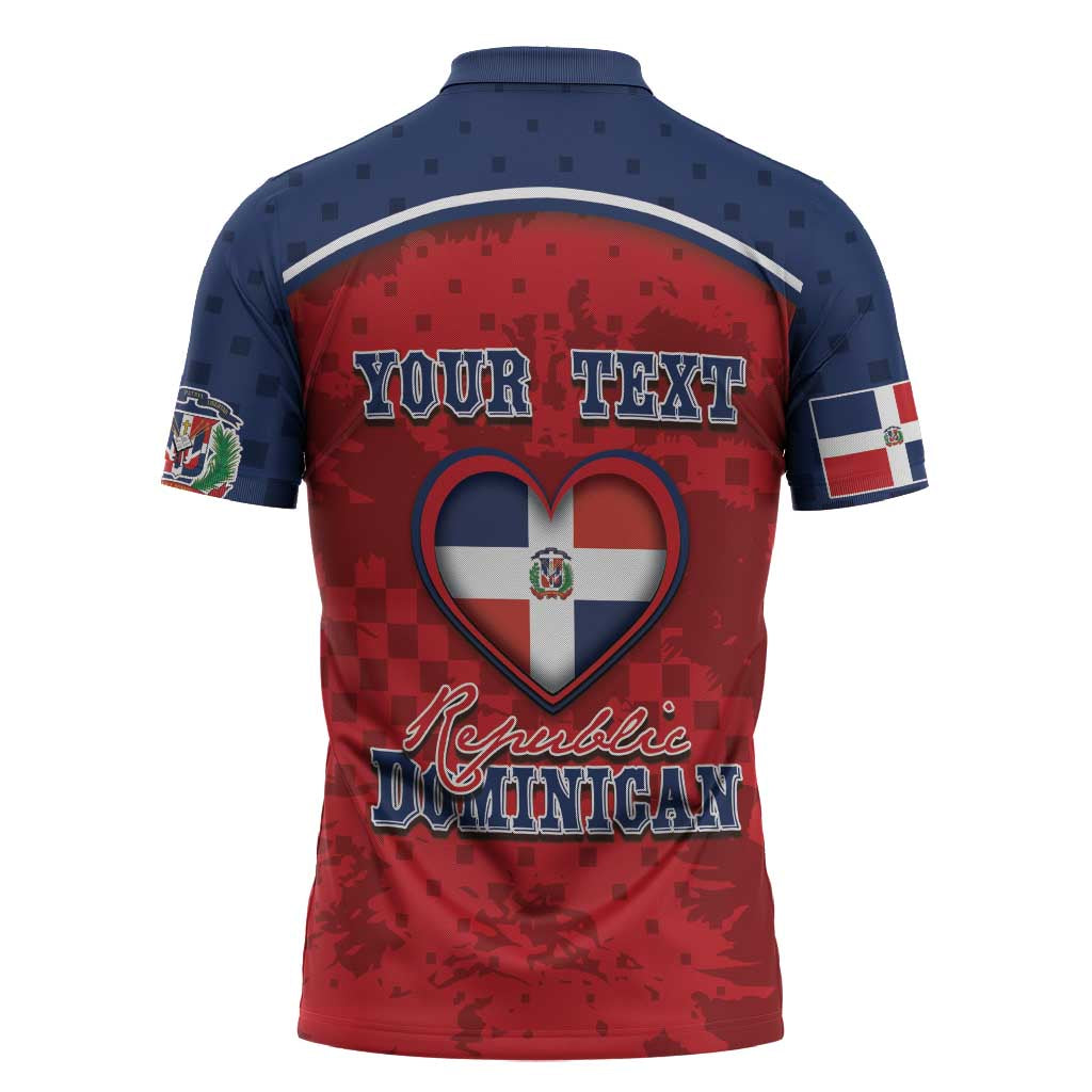 Personalized Dominican Republic Zipper Polo Shirt Dimelo Ke Lo Ke - Wonder Print Shop