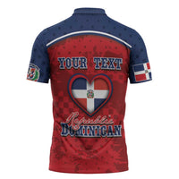 Personalized Dominican Republic Zipper Polo Shirt Dimelo Ke Lo Ke - Wonder Print Shop
