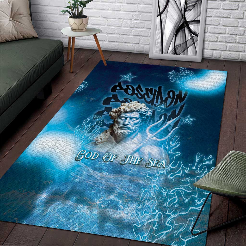 Poseidon Area Rug God Of The Sea - Wonder Print Shop