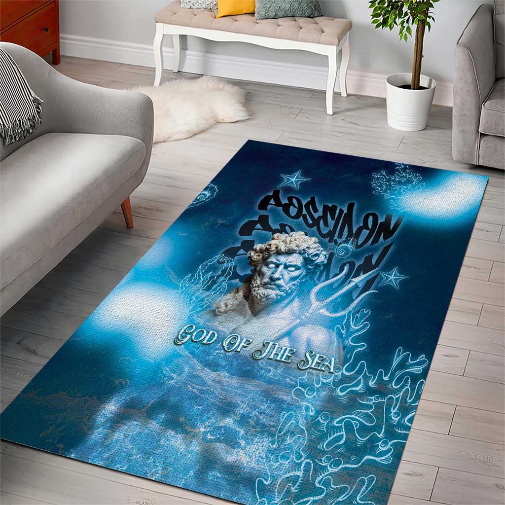 Poseidon Area Rug God Of The Sea - Wonder Print Shop