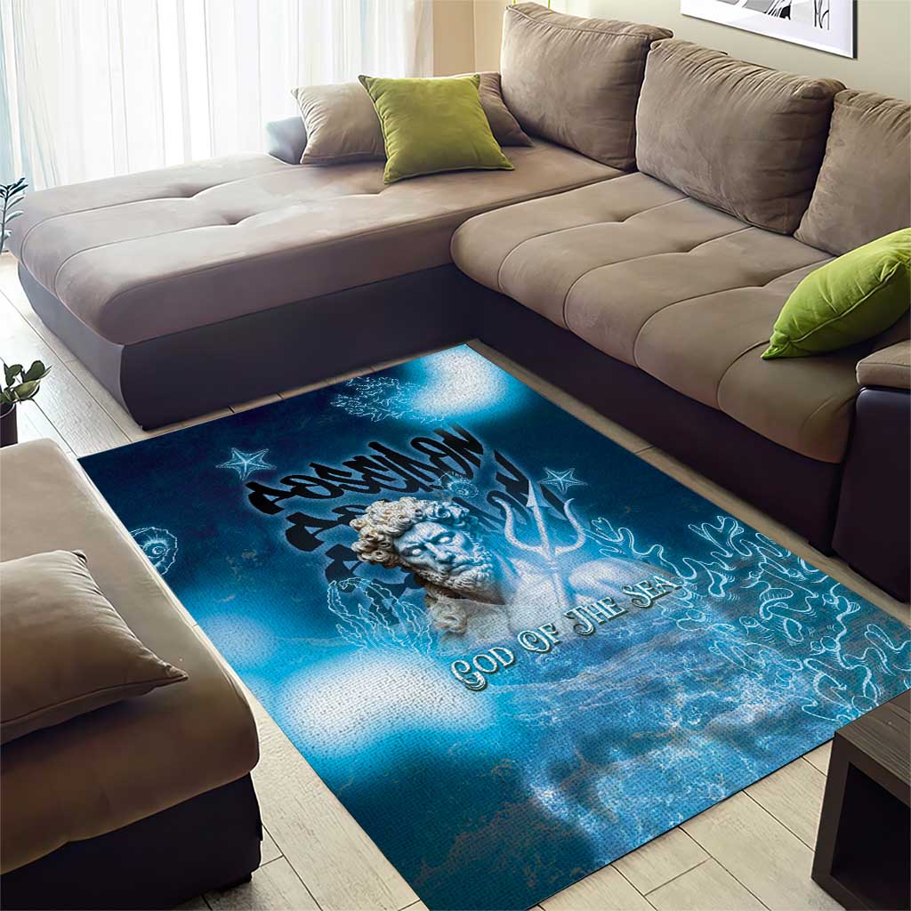 Poseidon Area Rug God Of The Sea - Wonder Print Shop