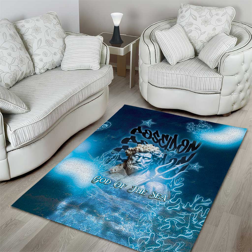 Poseidon Area Rug God Of The Sea - Wonder Print Shop