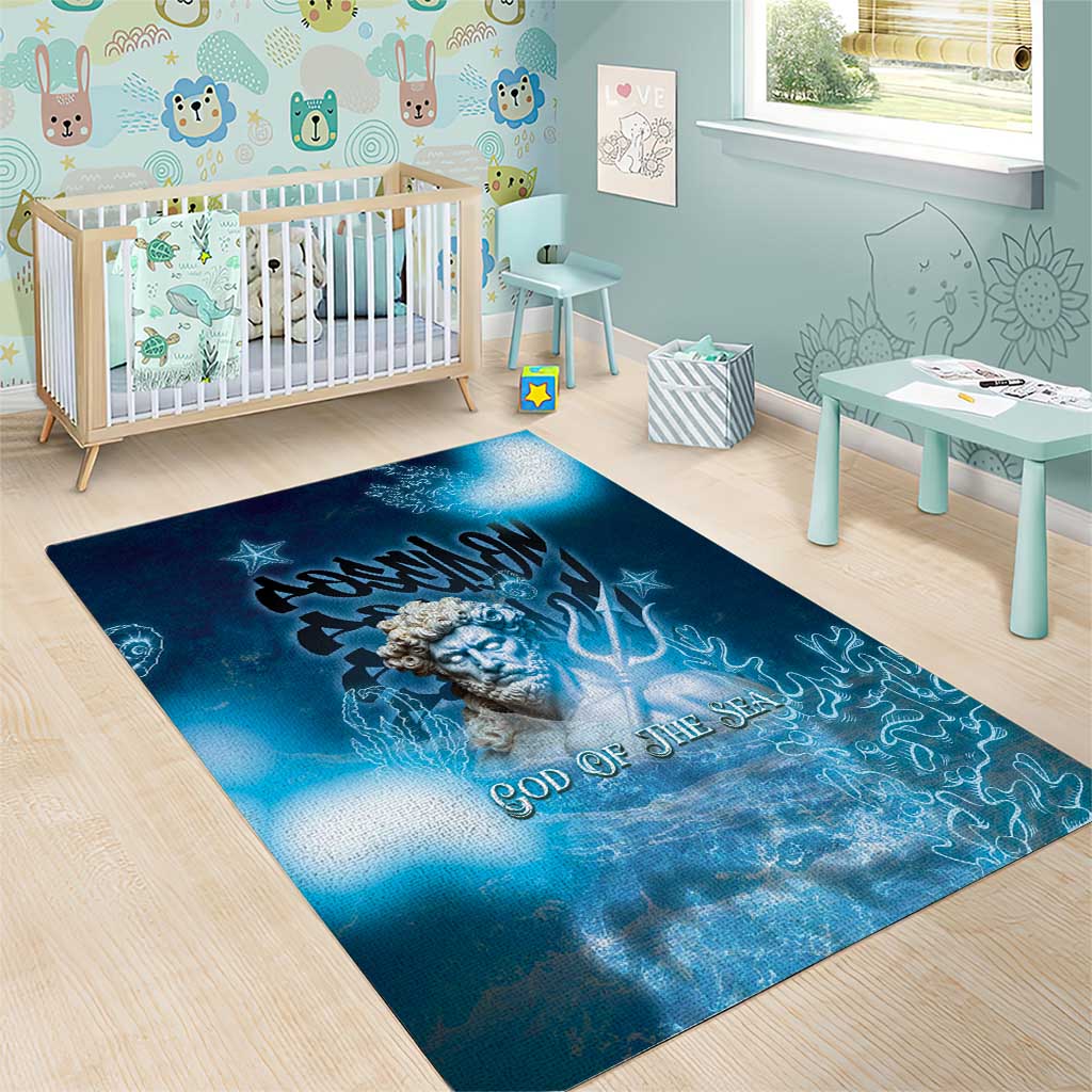 Poseidon Area Rug God Of The Sea - Wonder Print Shop