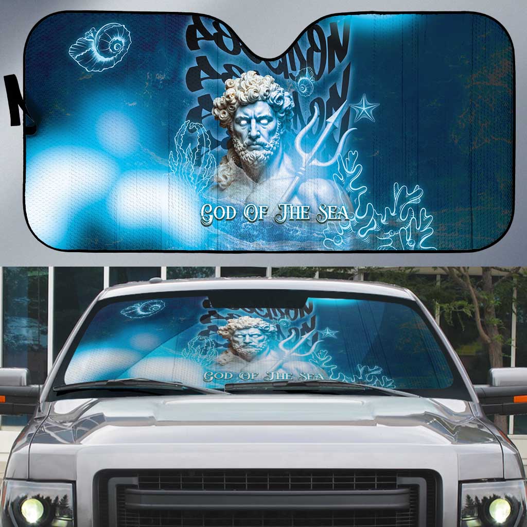 Poseidon Auto Sun Shade God Of The Sea - Wonder Print Shop
