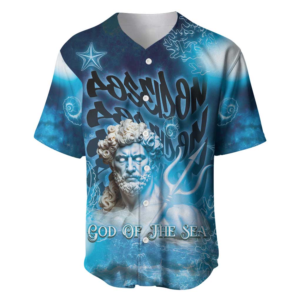 Poseidon Baseball Jersey God Of The Sea - Wonder Print Shop