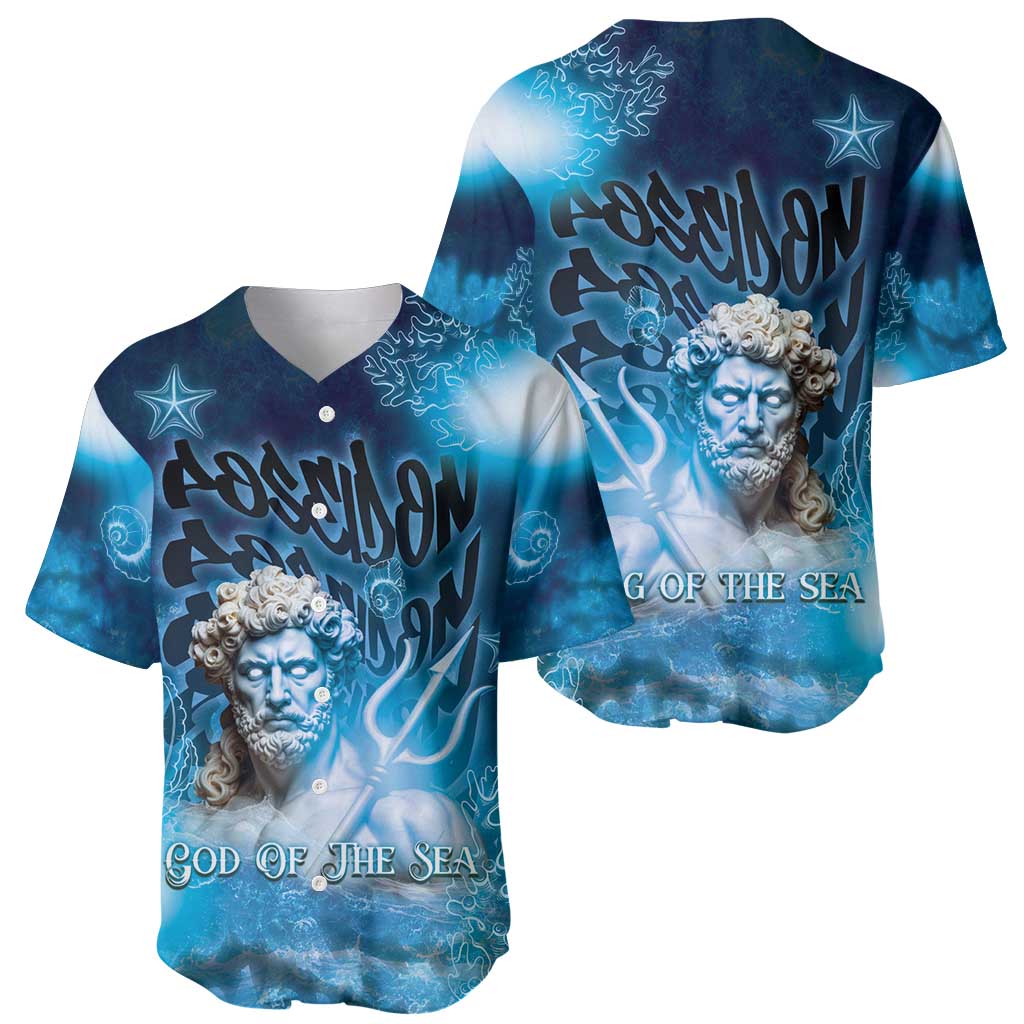 Poseidon Baseball Jersey God Of The Sea - Wonder Print Shop