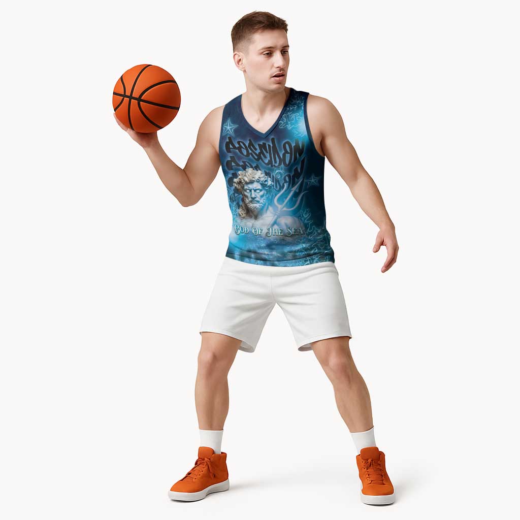 Poseidon Basketball Jersey God Of The Sea - Wonder Print Shop