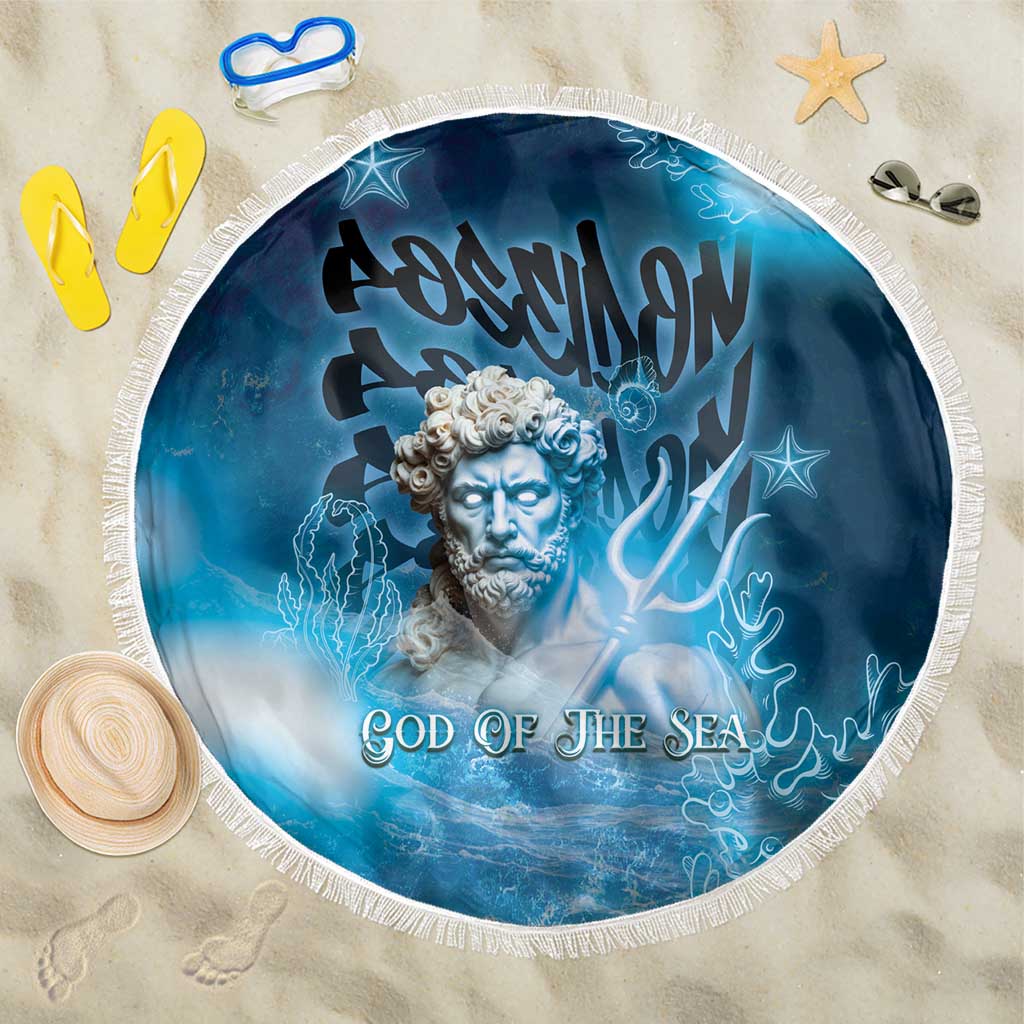 Poseidon Beach Blanket God Of The Sea - Wonder Print Shop