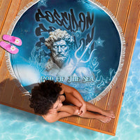Poseidon Beach Blanket God Of The Sea - Wonder Print Shop