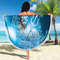 Poseidon Beach Blanket God Of The Sea - Wonder Print Shop