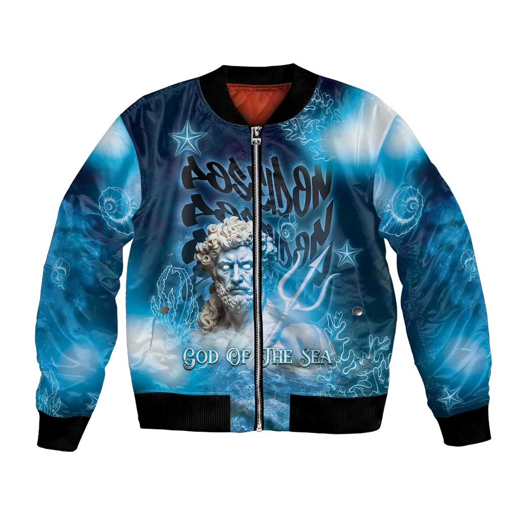 Poseidon Bomber Jacket God Of The Sea - Wonder Print Shop