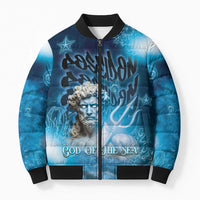 Poseidon Bomber Puffer Jacket God Of The Sea - Wonder Print Shop